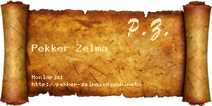 Pekker Zelma névjegykártya